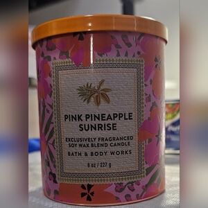 Bath & Body Works Pink Pineapple Sunrise Scented SINGLE WICK Candle